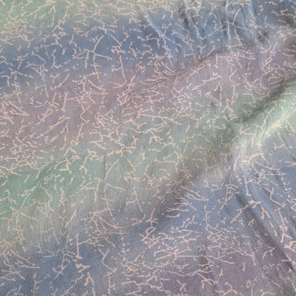 Beautiful Watercolor Pearlseeds Embroidered Beaded Chiffon India Dupatta - Picture 2 of 10